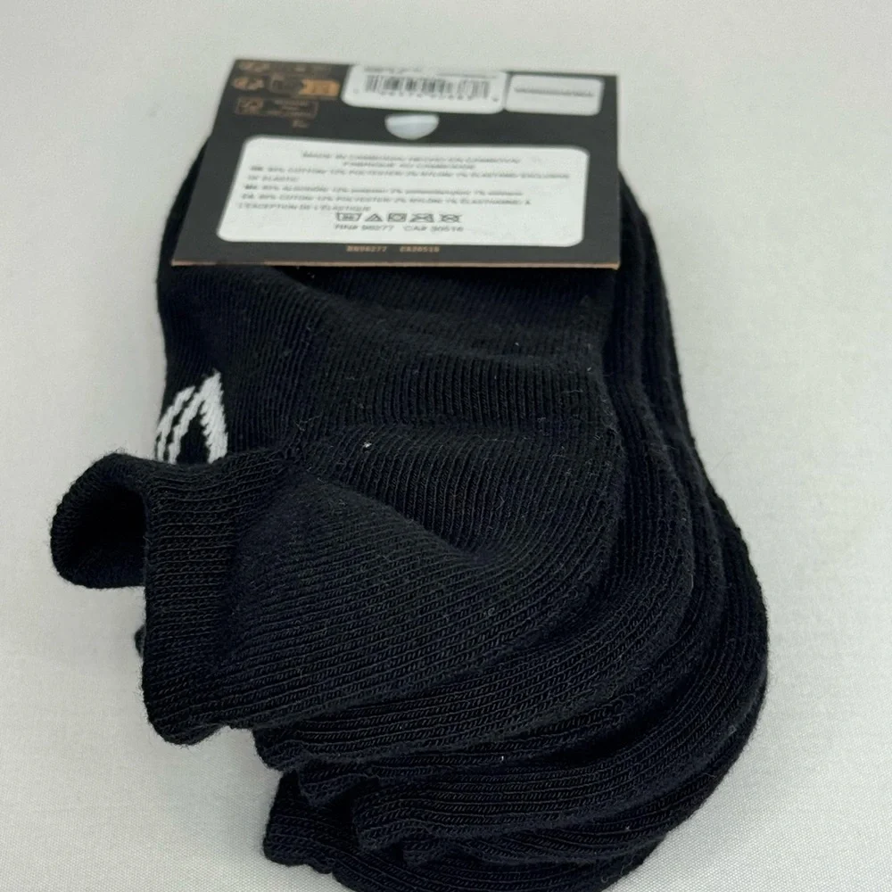 Vans Black No-Show Socks with White Logo - 3 pairs